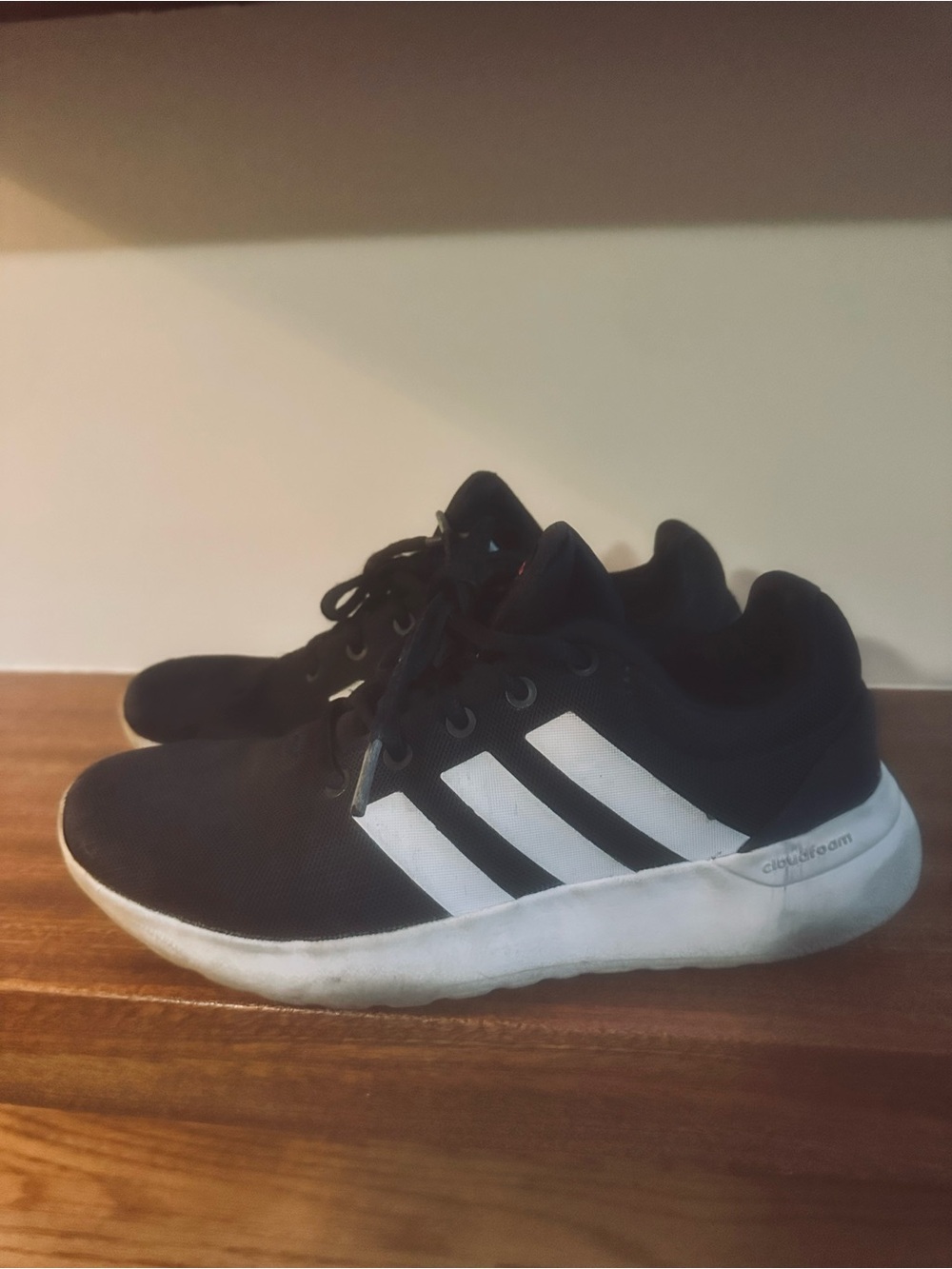 adidas Black and White Kids Athletic Sneakers